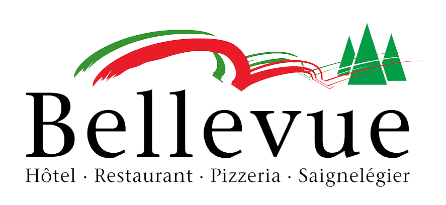Hôtel Restaurant Bellevue à Saignelégier Logo de l'hôtel-restaurant Bellevue à Saignelégier